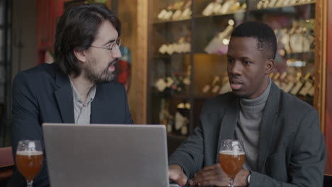 business meeting in a bar