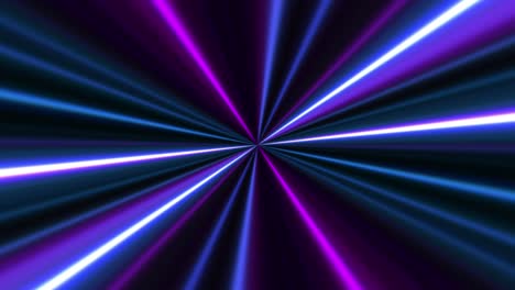 bright laser rays moving on a black background, abstract loop video