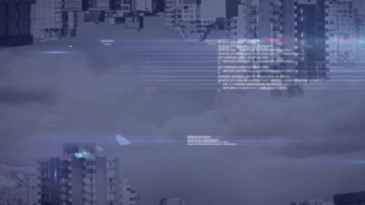 animación del procesamiento de datos y puntos de luz contra la vista aérea del paisaje urbano con efecto de sombra.