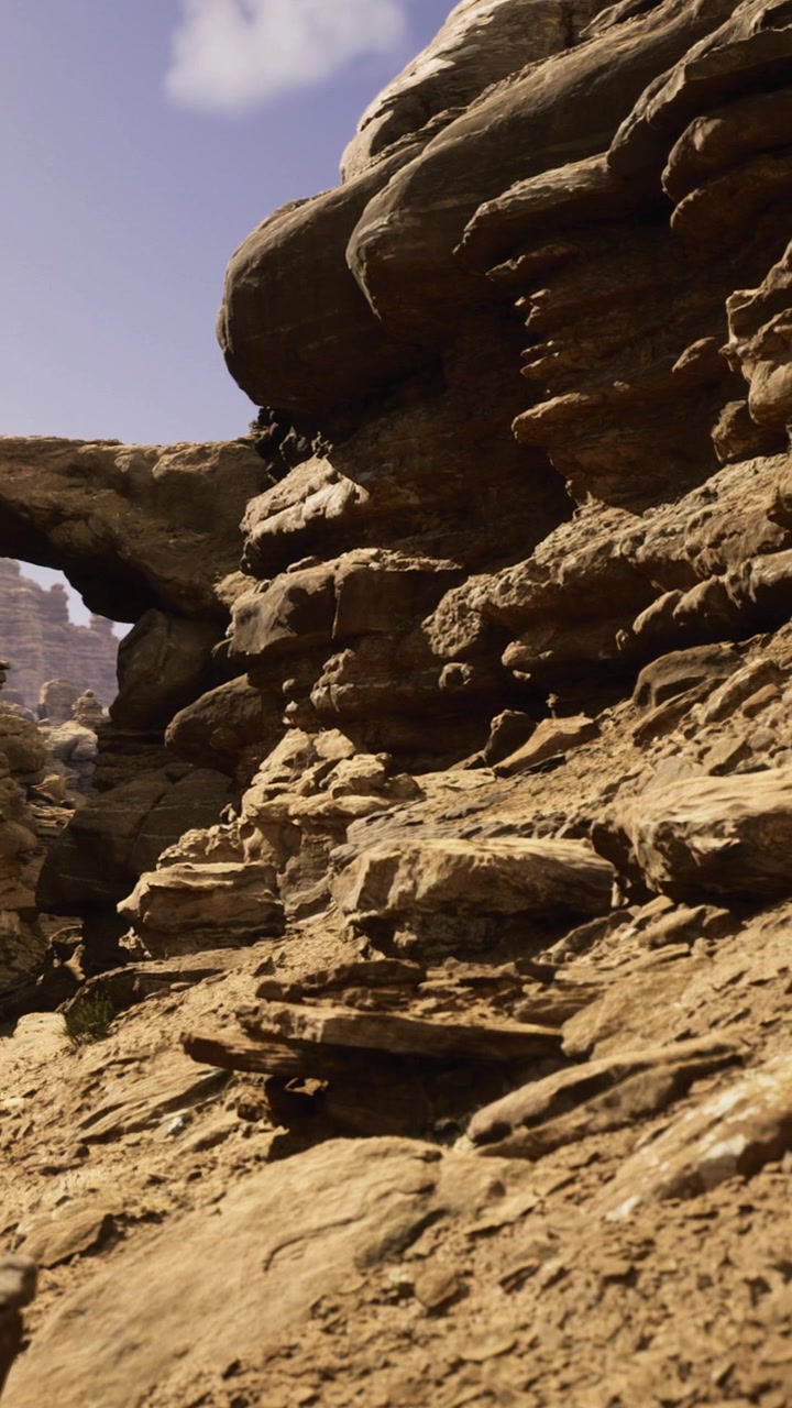 Esplorazione di formazioni rocciose in un paesaggio desertico durante le ore diurne.