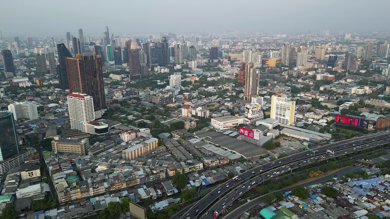 vista aérea del paisaje urbano de bangkok