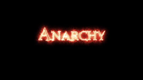 anarchy written with fire. loop