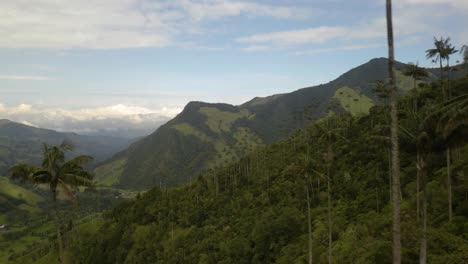 El-Establecimiento-De-Una-Toma-De-Drones-Revela-El-Hermoso-Valle-De-Cocora-En-Un-Día-Claro