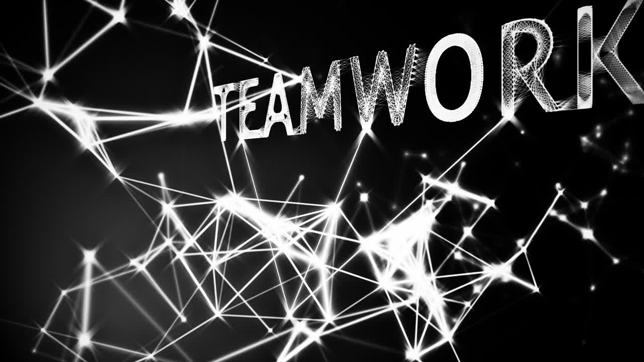 검은 바탕에 있는 단어와 연결선