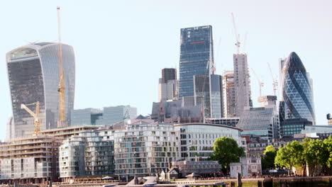 Horizonte-De-Londres-Que-Muestra-Los-Edificios-Del-Distrito-Central-De-Negocios.