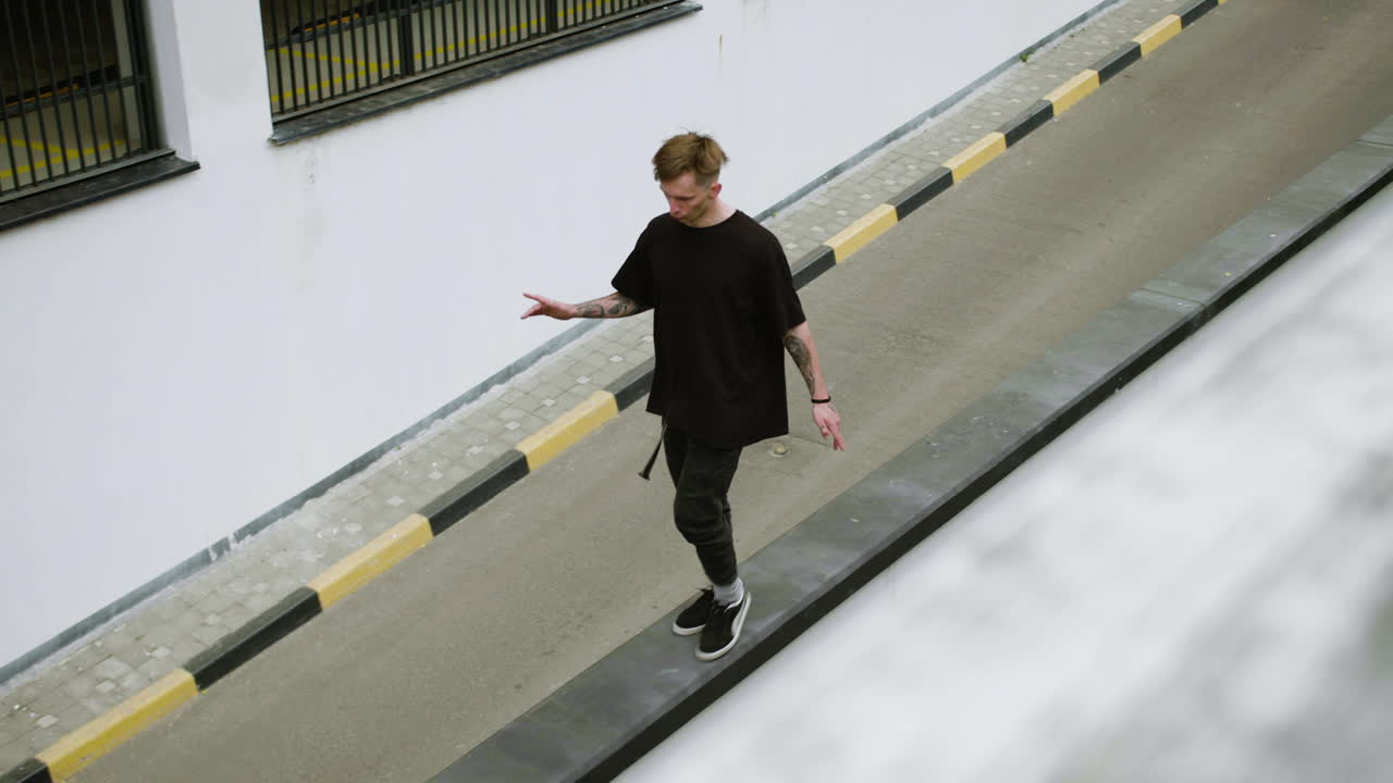 Person walking outdoors