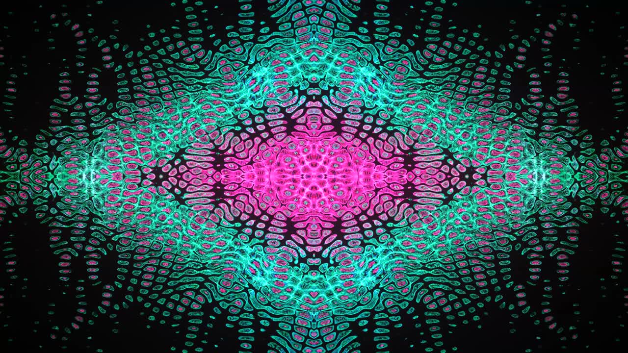 Sfondo astratto caleidoscopico geometrico. Motivo 4K continuo. Bella texture a mosaico caleidoscopico.