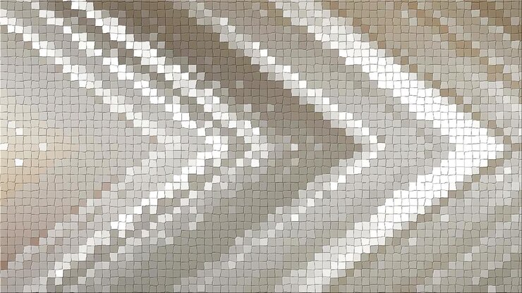 Mosaic based on abstract angular animation of dynamic composition of panels and lines. Looped