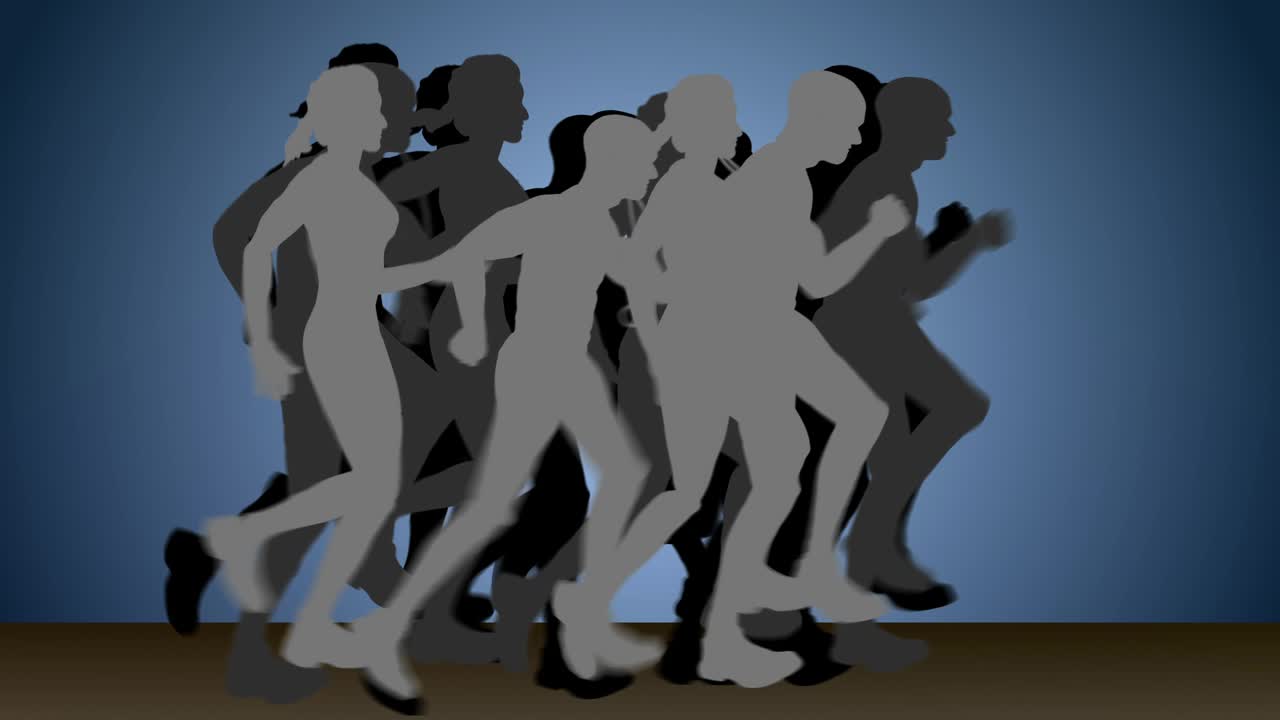 달리기 그룹 실루 02