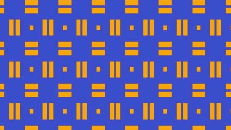 formas geométricas que se mueven verticalmente sobre un fondo azul