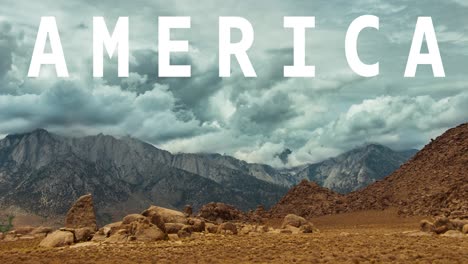 Mountains-And-Desert-Landscape-In-American-National-Park-Overlaid-With-Animated-Graphic-Spelling-Out-America-1