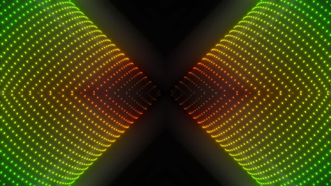 túnel geométrico de neón