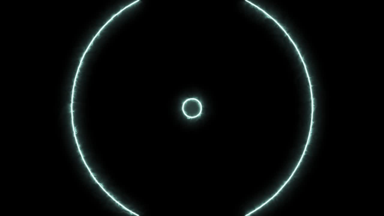 ciclo de efecto de superposición de energía del círculo patronus de color cian claro