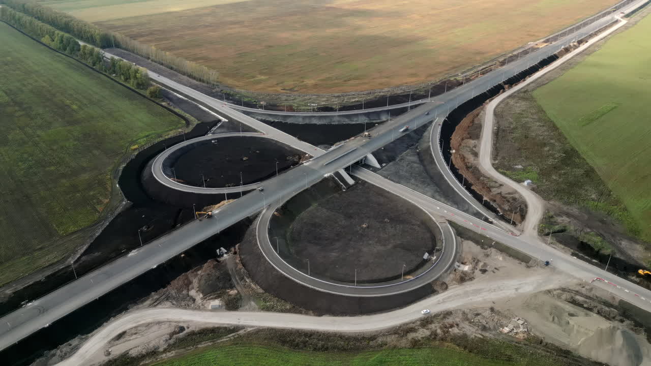 Highway Interchange Under Construction