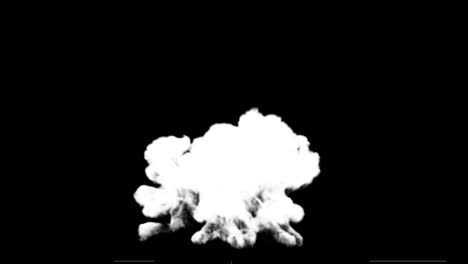 bomb explosion on green screen with black and matte matte. 4k size. 3d illustration design.