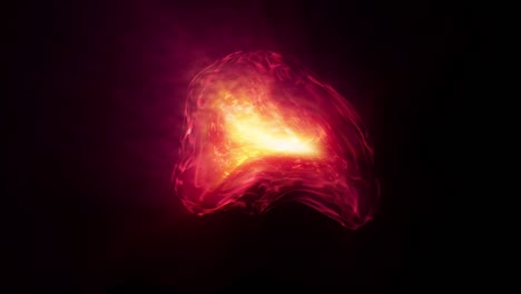 animación abstracta ilusión brillante bola mágica de energía ondulada. concepto de fantasía de patrón líquido de plasma. superficie de reflejo ondulada. elemento de movimiento giratorio futurista de moda. bucle sin costuras 4k 3d.