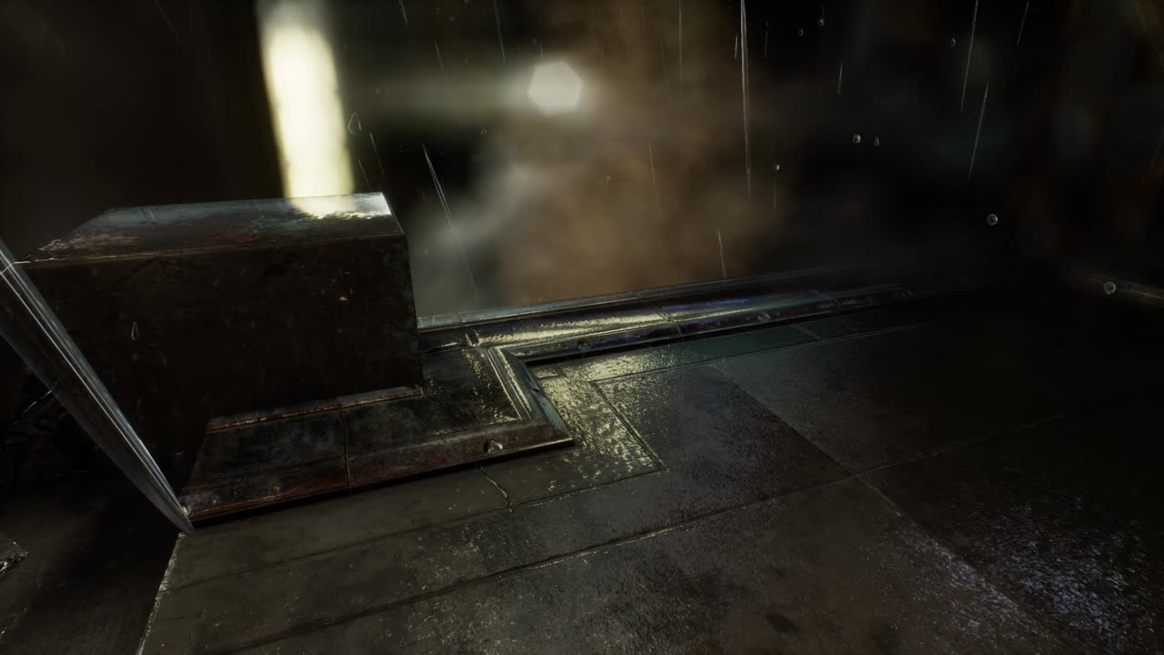 escena urbana en una noche lluviosa