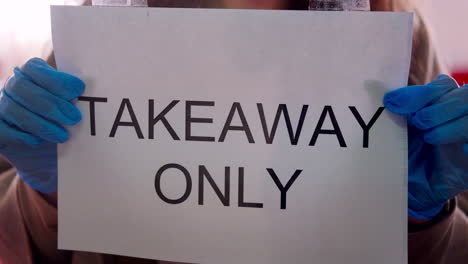 takeaway only sign