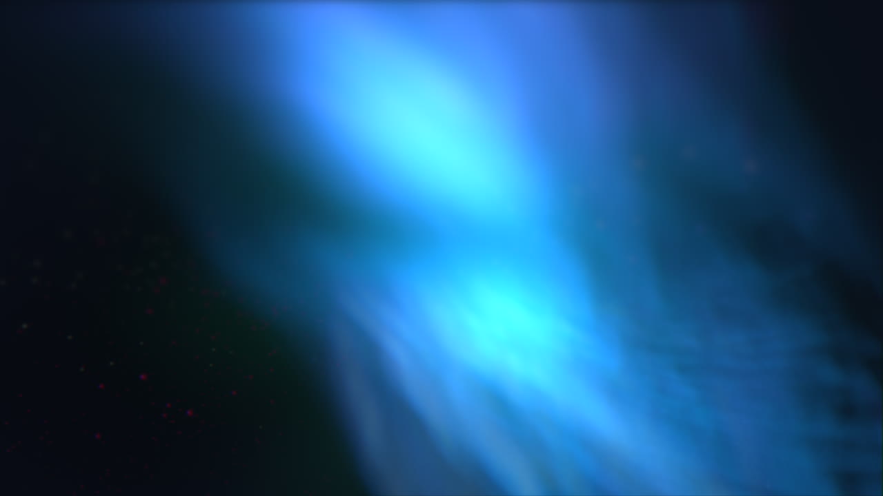 Motion glowing blue cloud in dark sky