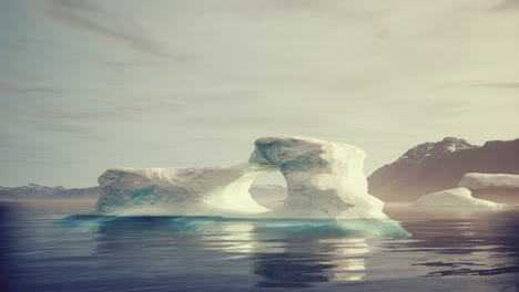 a large iceberg in the ocean