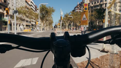 cycling through the city streets