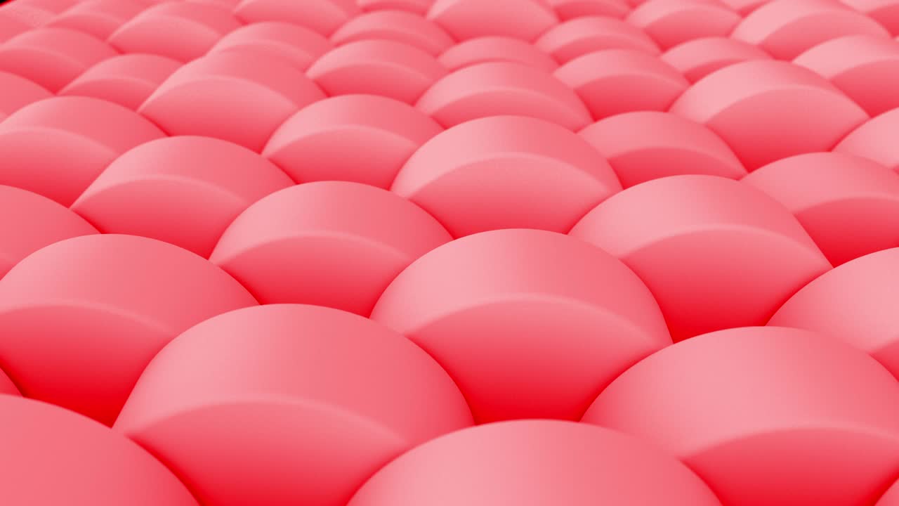 3D abstract set of different colors shapes cylinders round object background. 4K computer render loop animation footage.