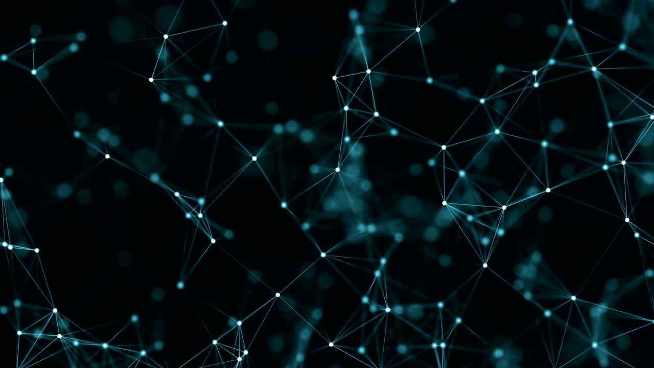 abstract loop color geometrical background with lines and dots