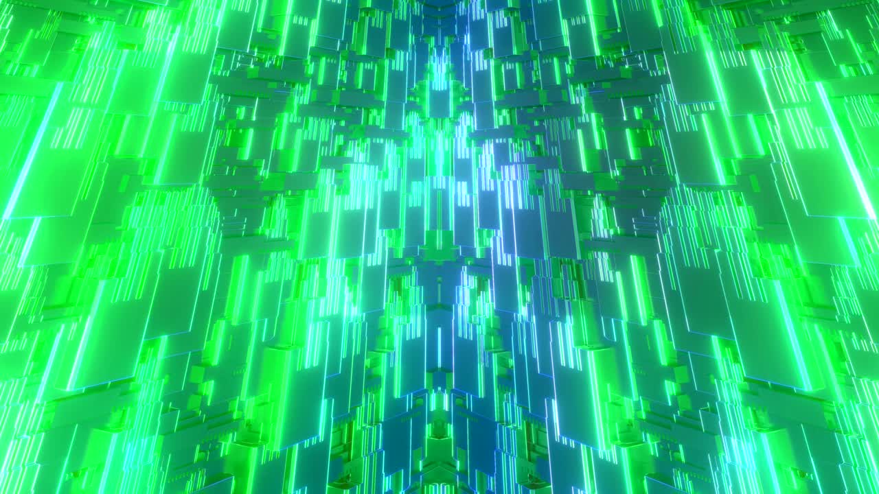 4k Looped Cybernetic Neon Background