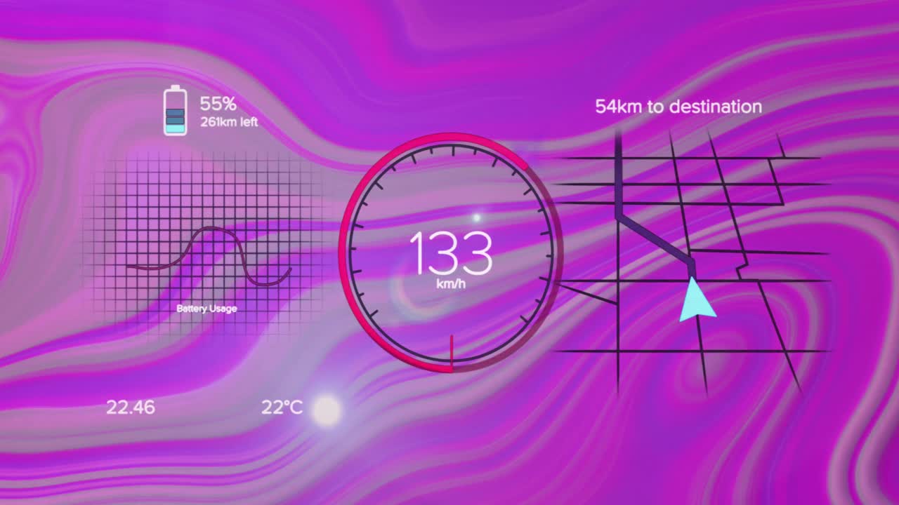 animación del procesamiento de datos en pantalla