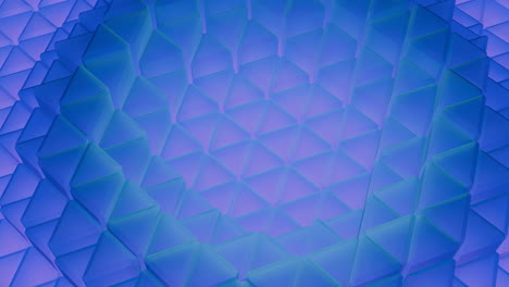 patrón geométrico abstracto de cubos y triángulos azules y púrpuras