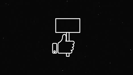 social media glitch icon design isolated on dark background. outline web icon. motion graphics.