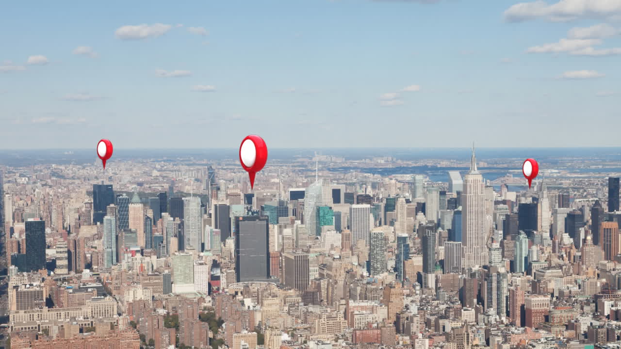 pin ubicación y paisaje urbano