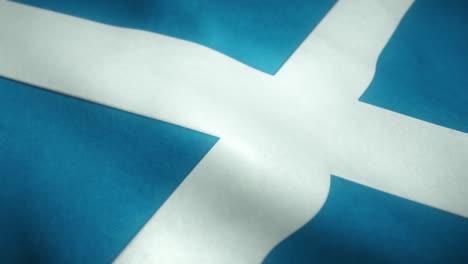 flag of scotland waving in the wind