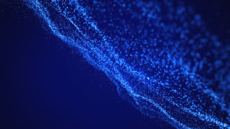 animación de puntos azules que se mueven sobre un fondo negro