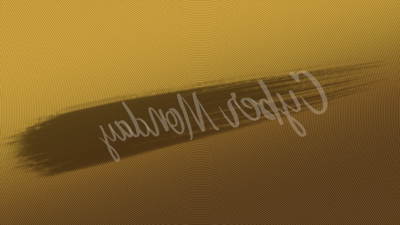 Cyber Monday con pennellata acquerello giallo su sfumatura oro