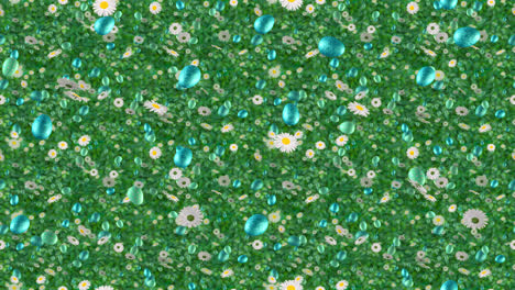 easter egg background loop tile daisy falling