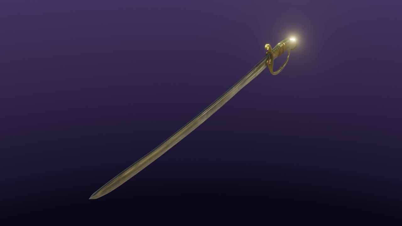 sable del oficial de dragones, cg, órbitas de la cámara