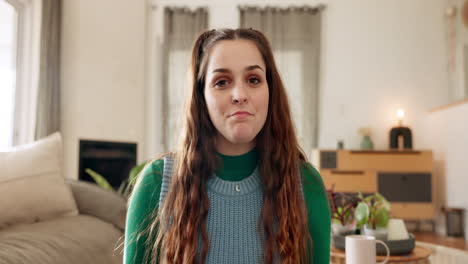 influencer, thumbs up or face of woman on video