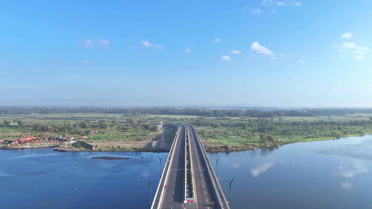 New modern highway road and bridge in Indonesia, travel concept