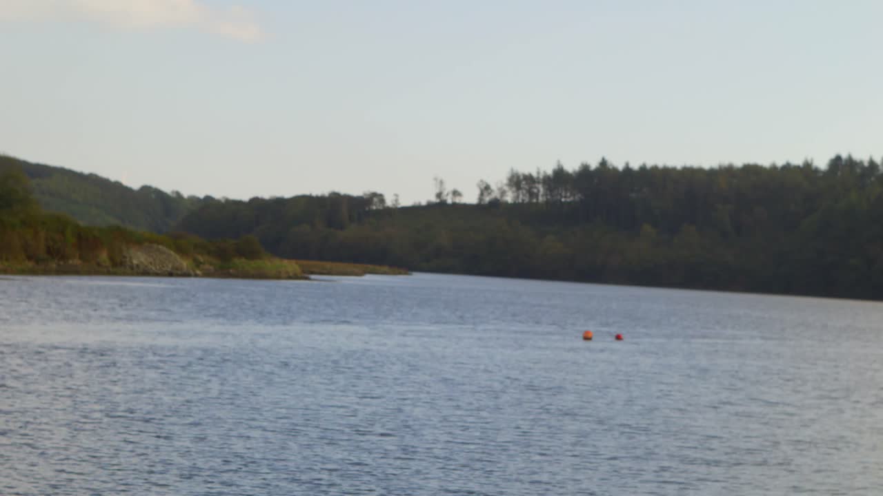 시골 으로 둘러싸인 호수