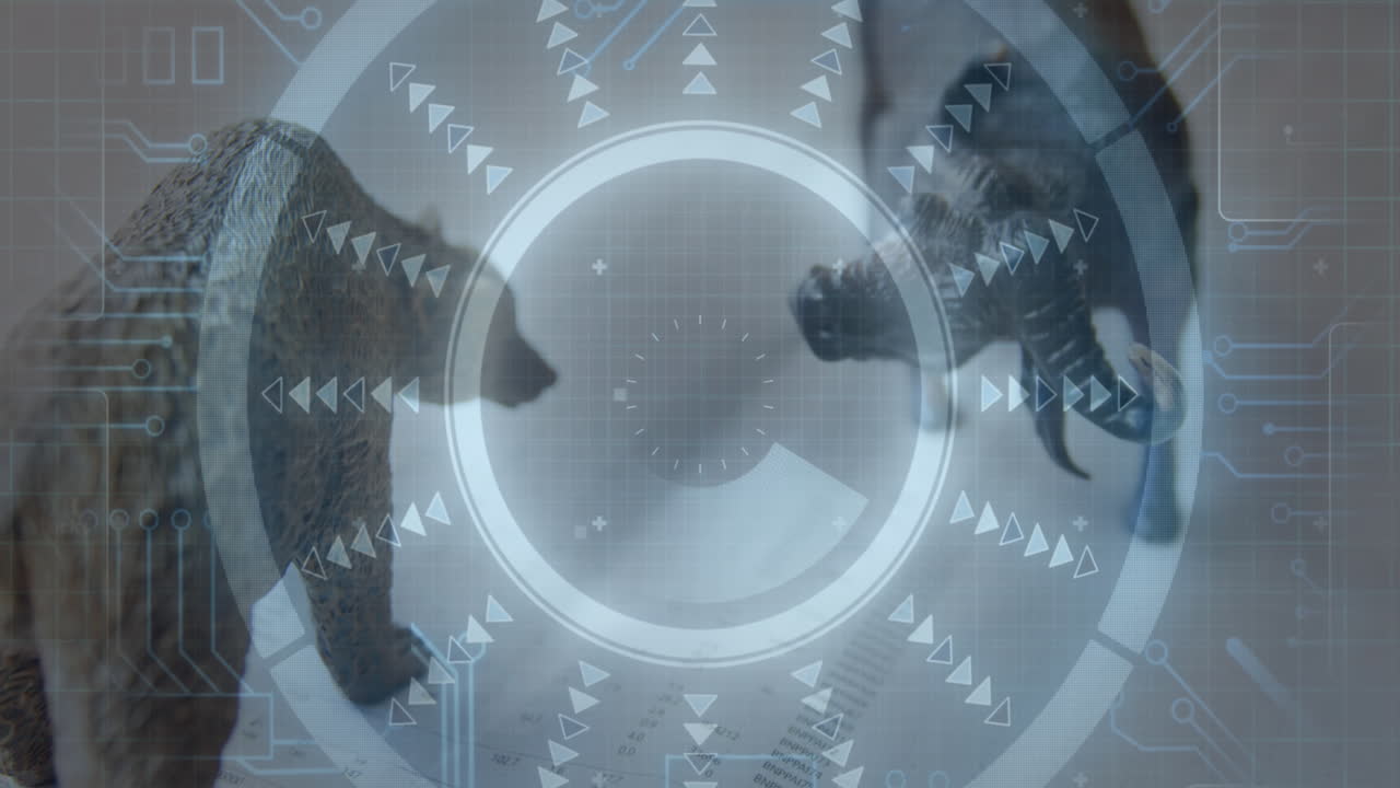 반 ⁇ 이는 원형 인터페이스의 애니메이션과 움직이는 범위 스캐닝은  ⁇ 과  ⁇ 을 배경으로합니다.