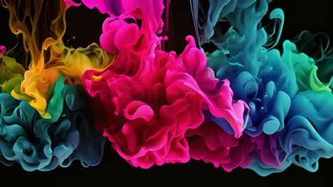 colored inks floating in water