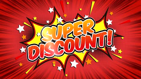 super discount - comic style text