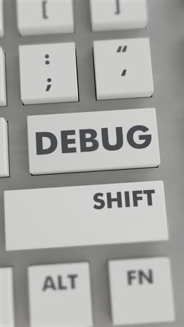 debug button pressing on keyboard vertical video