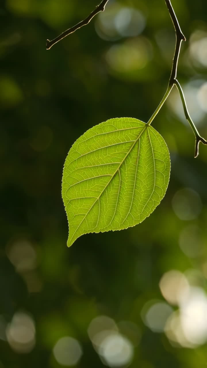 Close-up of a single green leaf