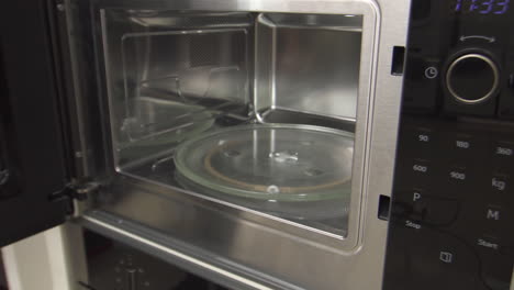 interior of a modern microwave oven