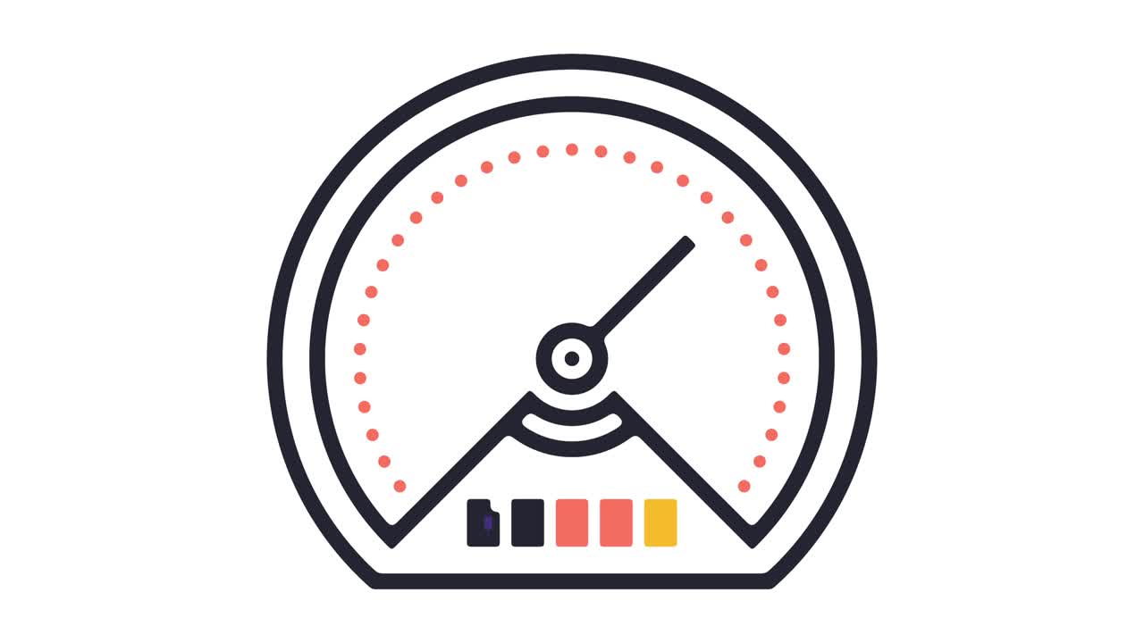 속도 테스트 라인 아이콘 애니메이션