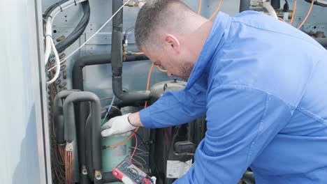 resistance test of temperature sensors in the cooling supply section of the ventilation unit