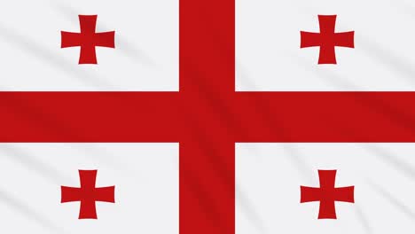 georgia flag waving cloth background, loop