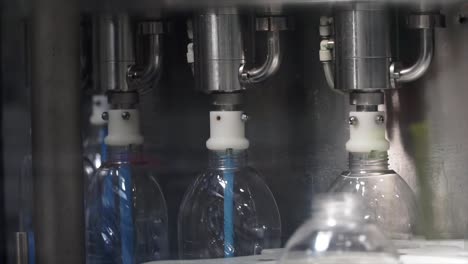 bottle filling machine in action